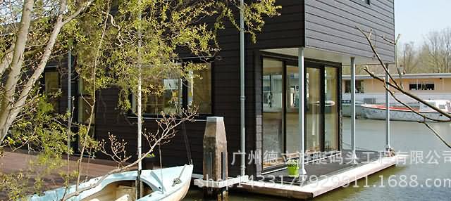 德普专业高品质水上漂浮房屋水上木屋、设计、建造、出口、供应