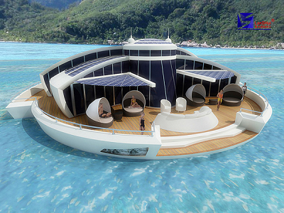 极具未来主义风格的“水上漂浮酒店”，打造水陆度假综合营地！
